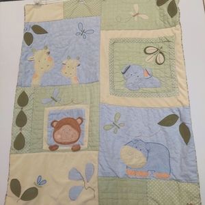 Baby Animal/Jungle Green Child Crib Blanket